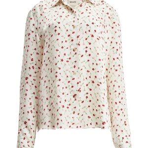 KHAITE Argo Floral Blouse EUC